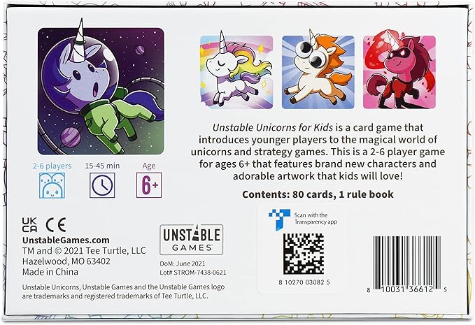 Unstable Unicorns for Kids Edition Base Game