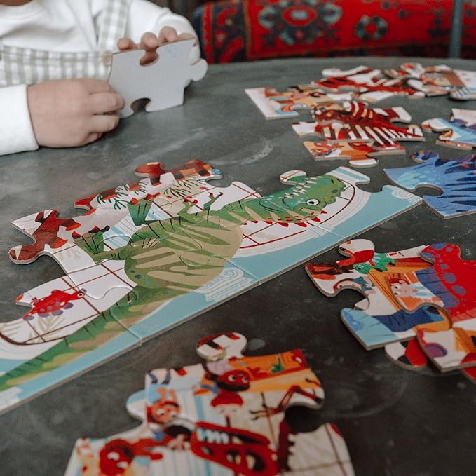 48-Piece Puzzle - Day at the Dinosaur Museum