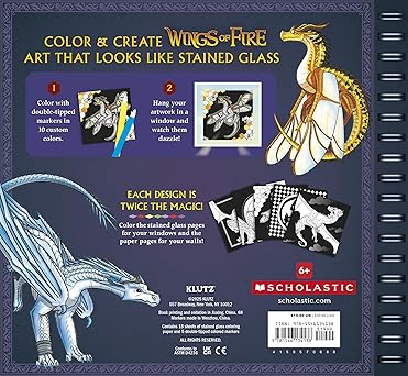 KlutzPress Wings of Fire Stained Glass Art