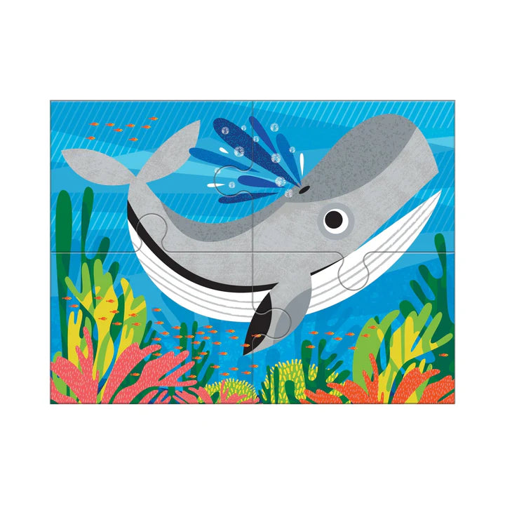 Ocean Friends 4-in-a-Box Puzzle Set