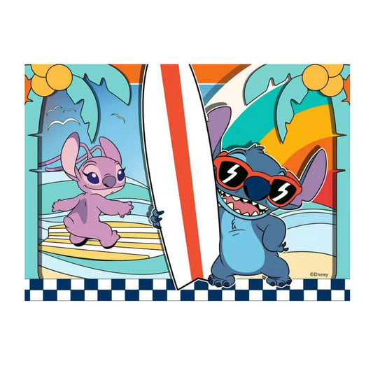 Disney Stitch 4-in-1 Jigsaw Puzzle Set for Kids - 100 Pieces Each