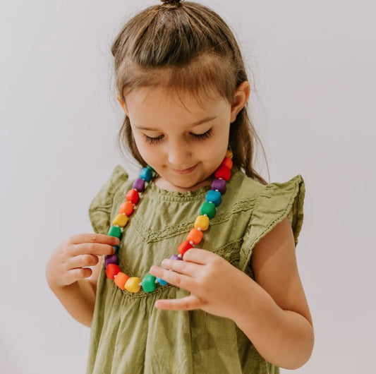 Jellystone PRINCESS AND PEA NECKLACE - Bright Rainbow
