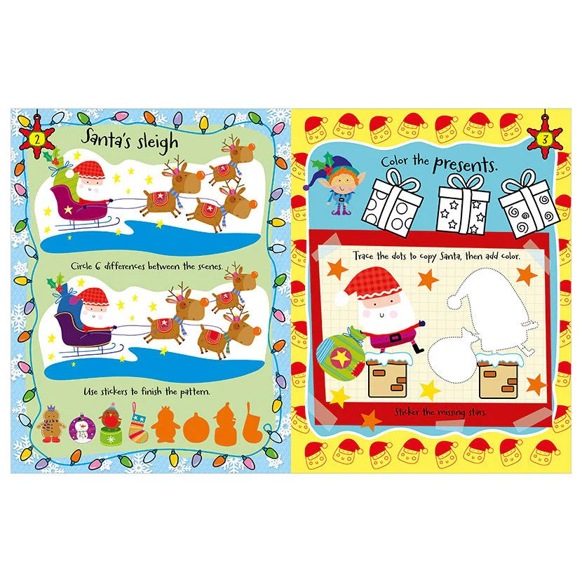 Santa's Busy Night Sticker Activity Book