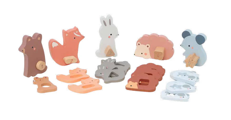 Sarah Betz - Mama-baby 1, 2, 3, 4, 5 Puzzle Animals