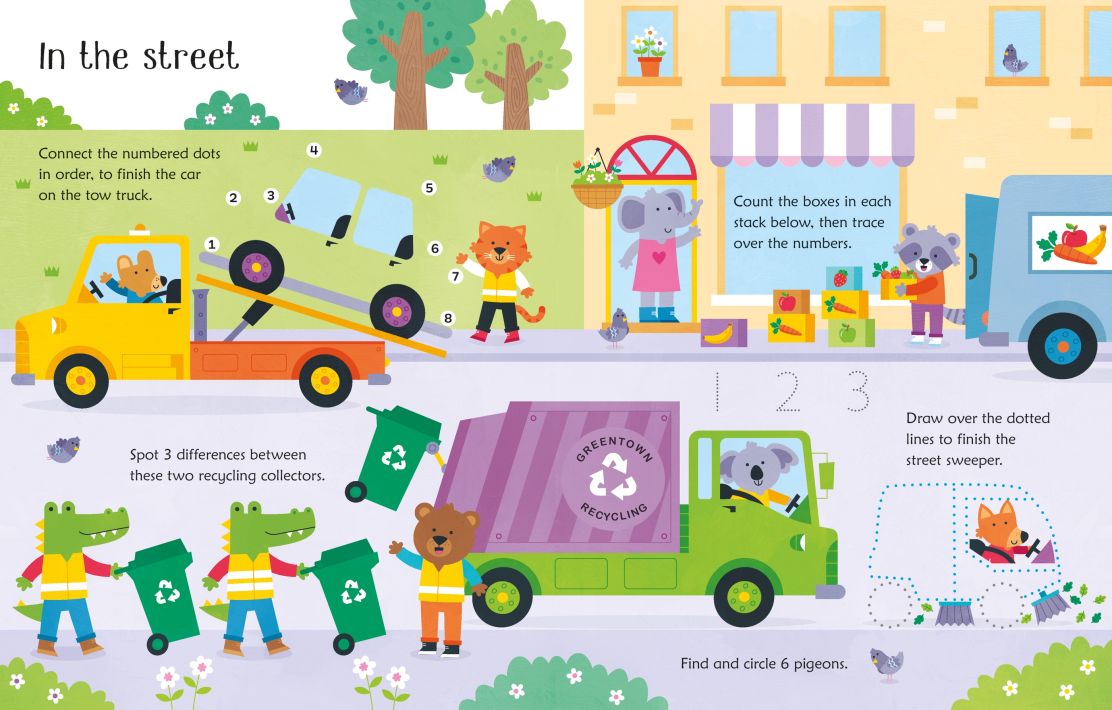 Wipe-Clean Trucks and Diggers