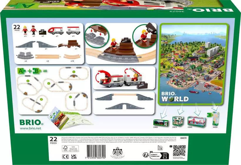 BRIO World Train Set Starter Travel Train Set