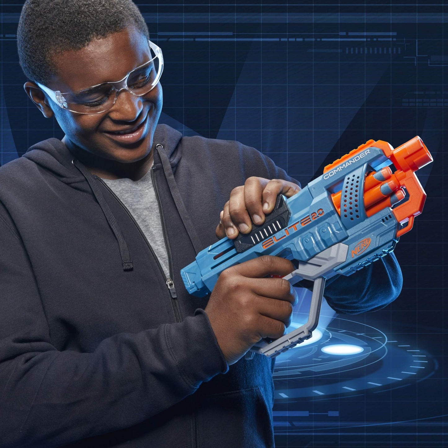 NERF Elite 2.0 Commander RD-6 Blaster With 12 NERF Darts and 6-Dart Rotating