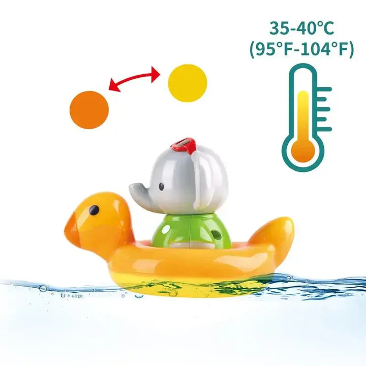 Hape Spin Splash & Swim Elephant Color-Changing Spinning Float Bath Toy