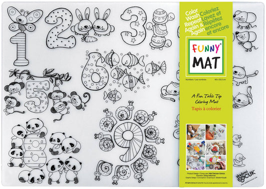 Table top coloring mat, numbers