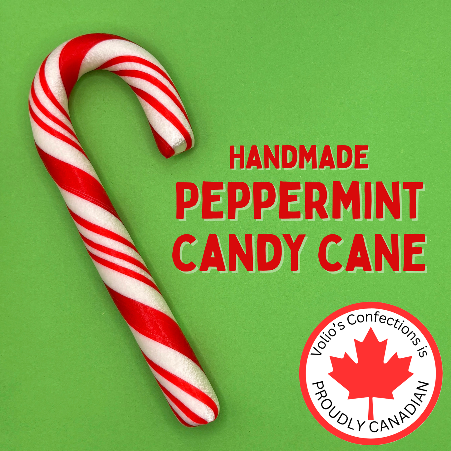 Peppermint Large Handmade Candy Canes