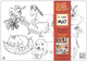 Table top coloring mat, playful animals