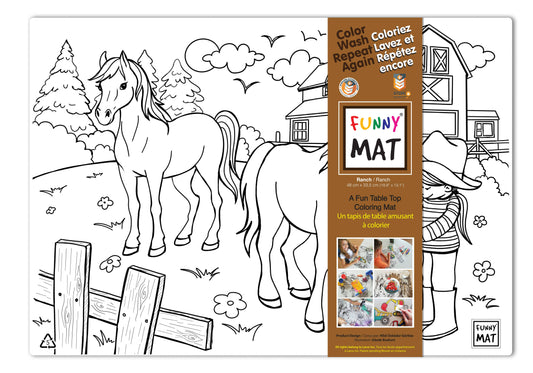 Table top coloring mat, ranch