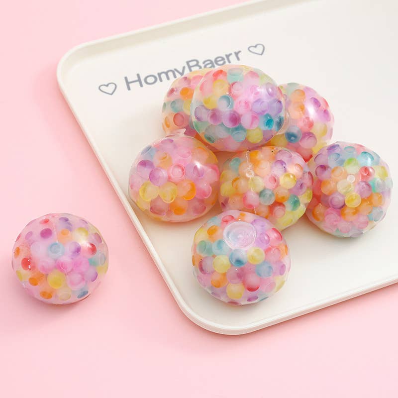 Colorful Beaded Grape Squeeze Ball