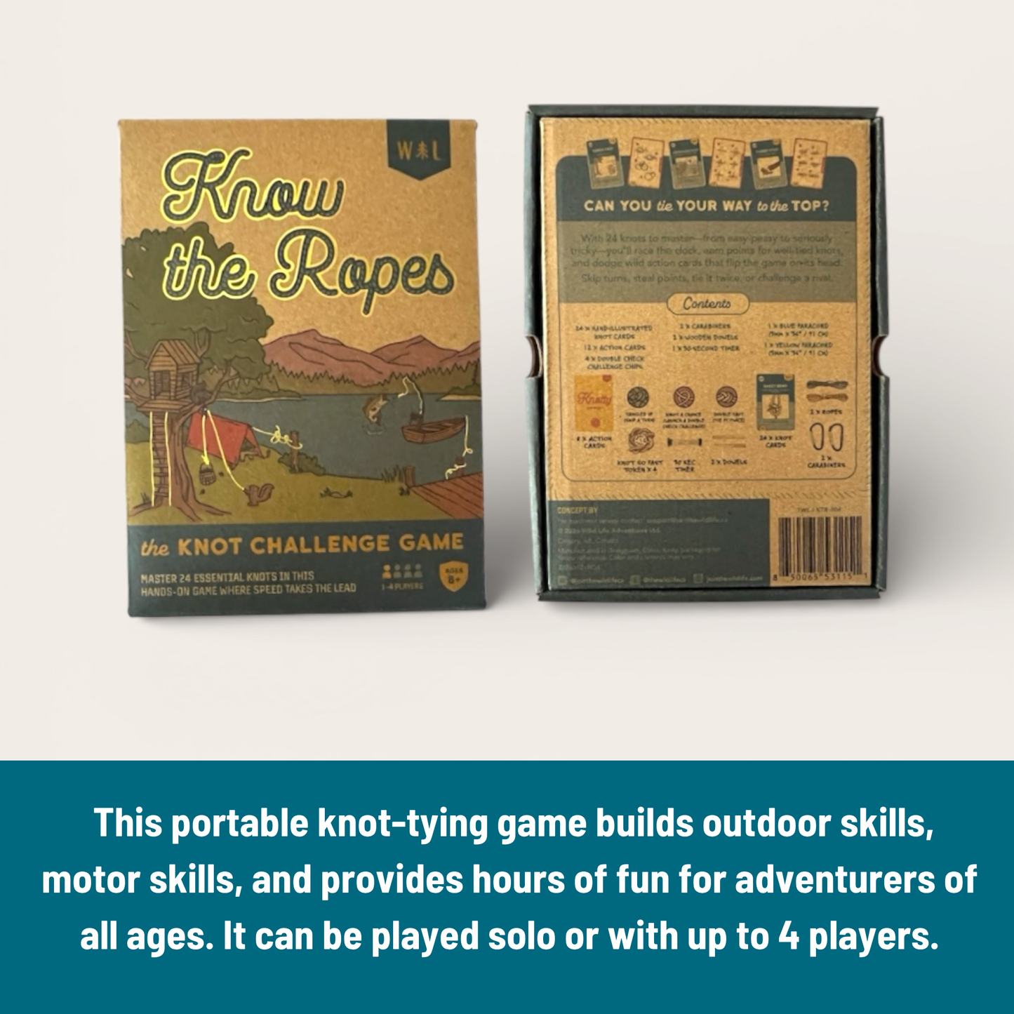 Kids Knot Tying Game Outdoor Skills Activity Kit