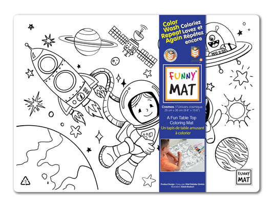 Table top coloring mat - cosmos