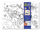 Table top coloring mat - cosmos