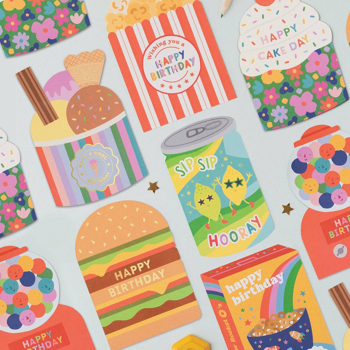 Cheeseburger Shaped Birthday Card