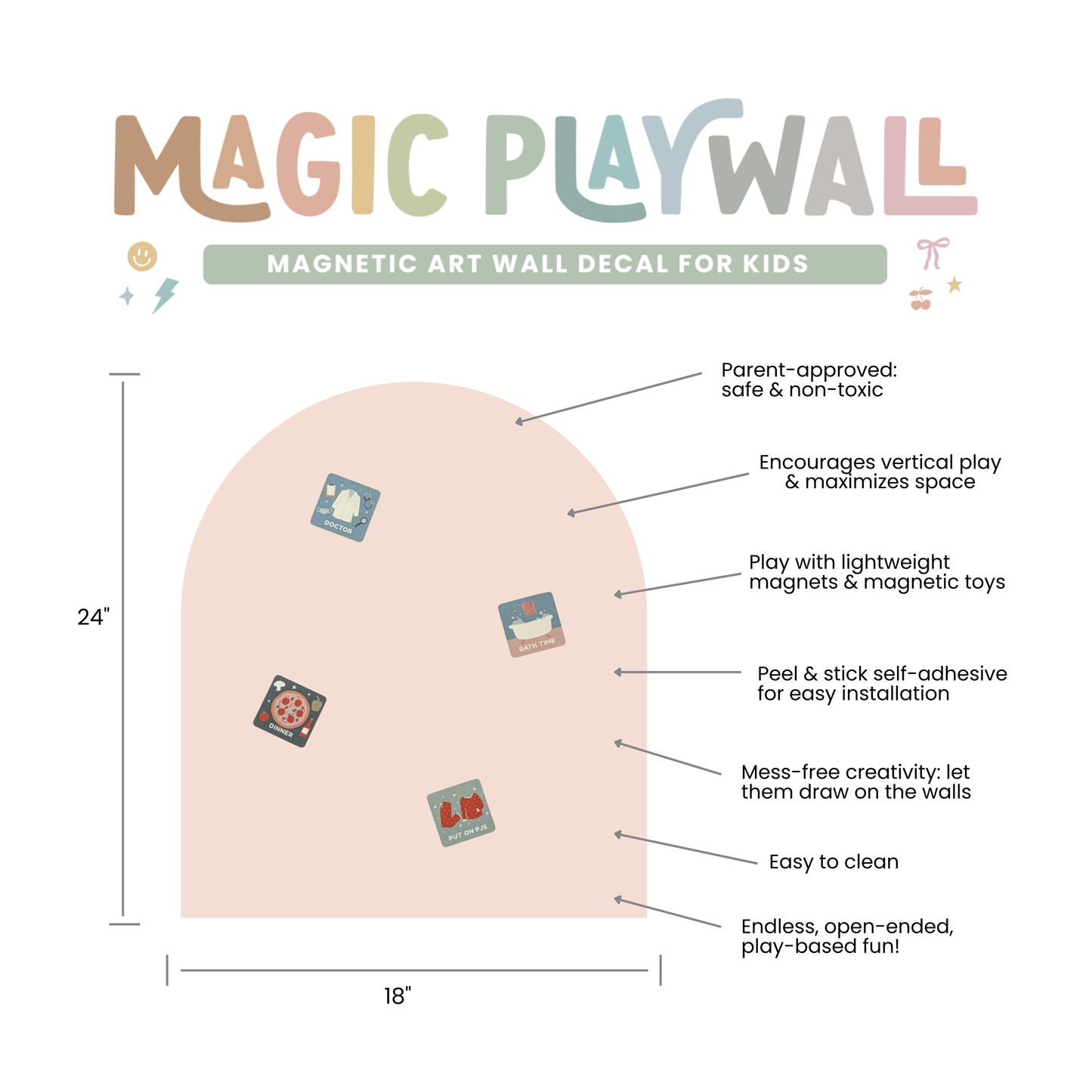 MINI Magic Playwall - Arch Magnetic Art Wall Decal