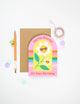 Cool Flower with Sunglasses Kids Colourful Birthday Card