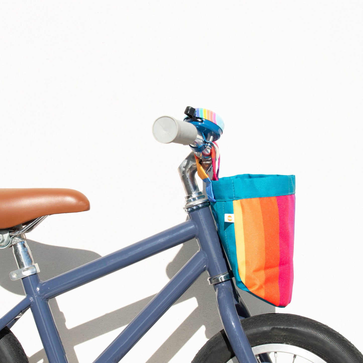 Rainbow Bike & Scooter Front Canvas Basket
