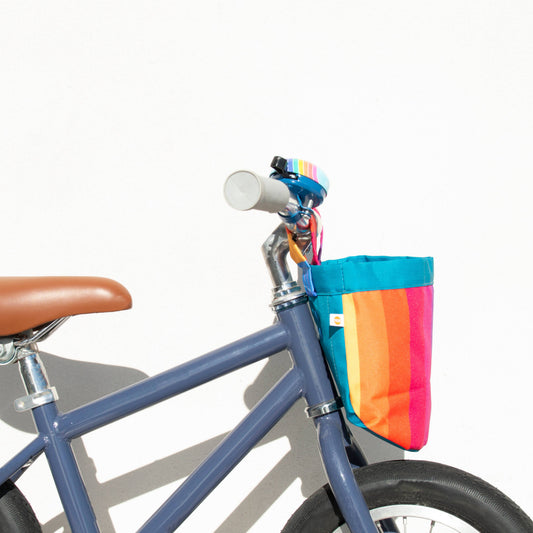 Rainbow Bike & Scooter Front Canvas Basket
