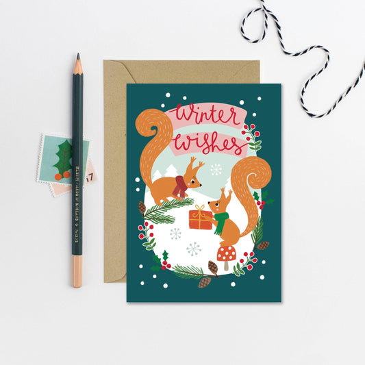 Squirrel Christmas Card