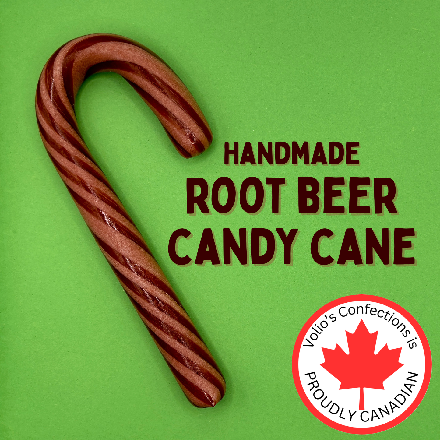 Root Beer Large Handmade Candy Canes