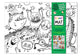 Table top coloring mat, aliens