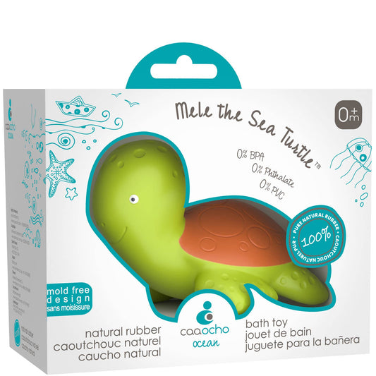 Mele the Sea Turtle Bath Toy -100% Pure Natural Rubber