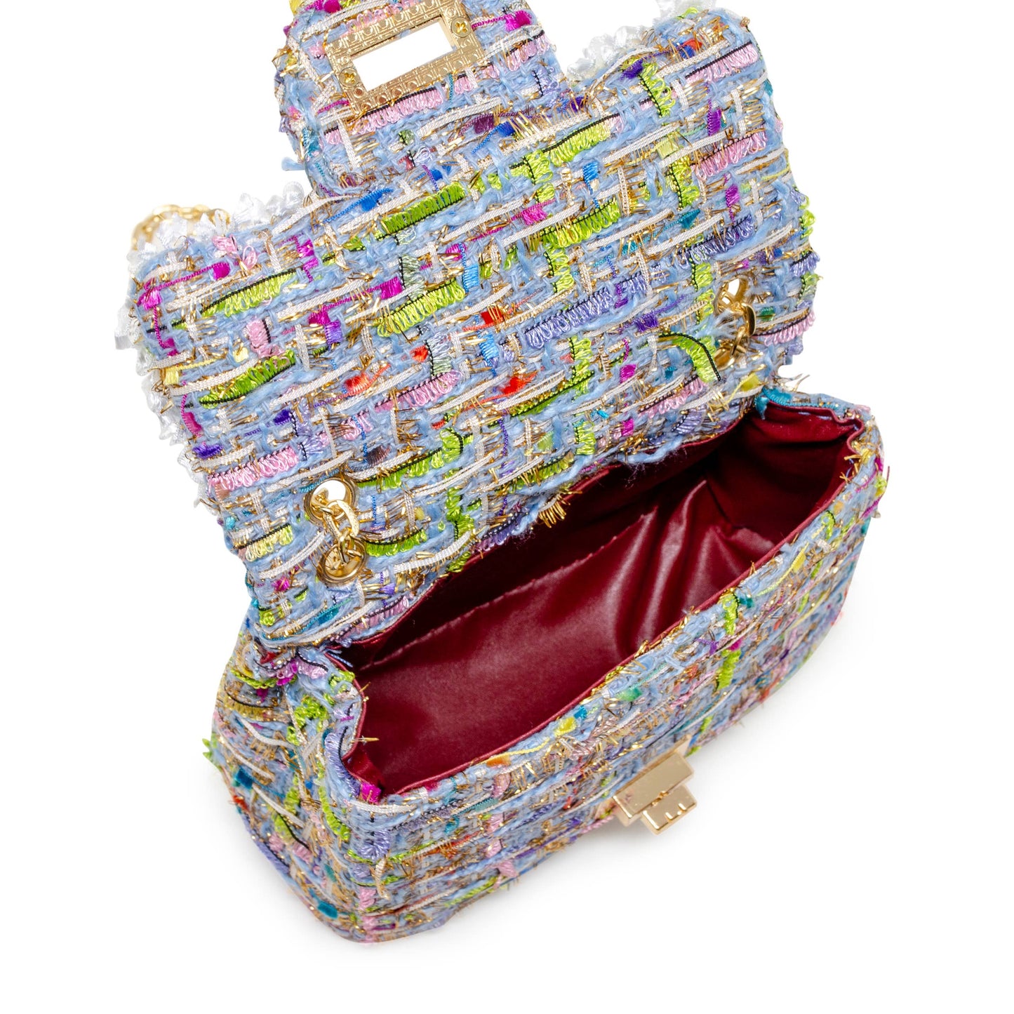 Classic Tweed Handbag with Pearls
