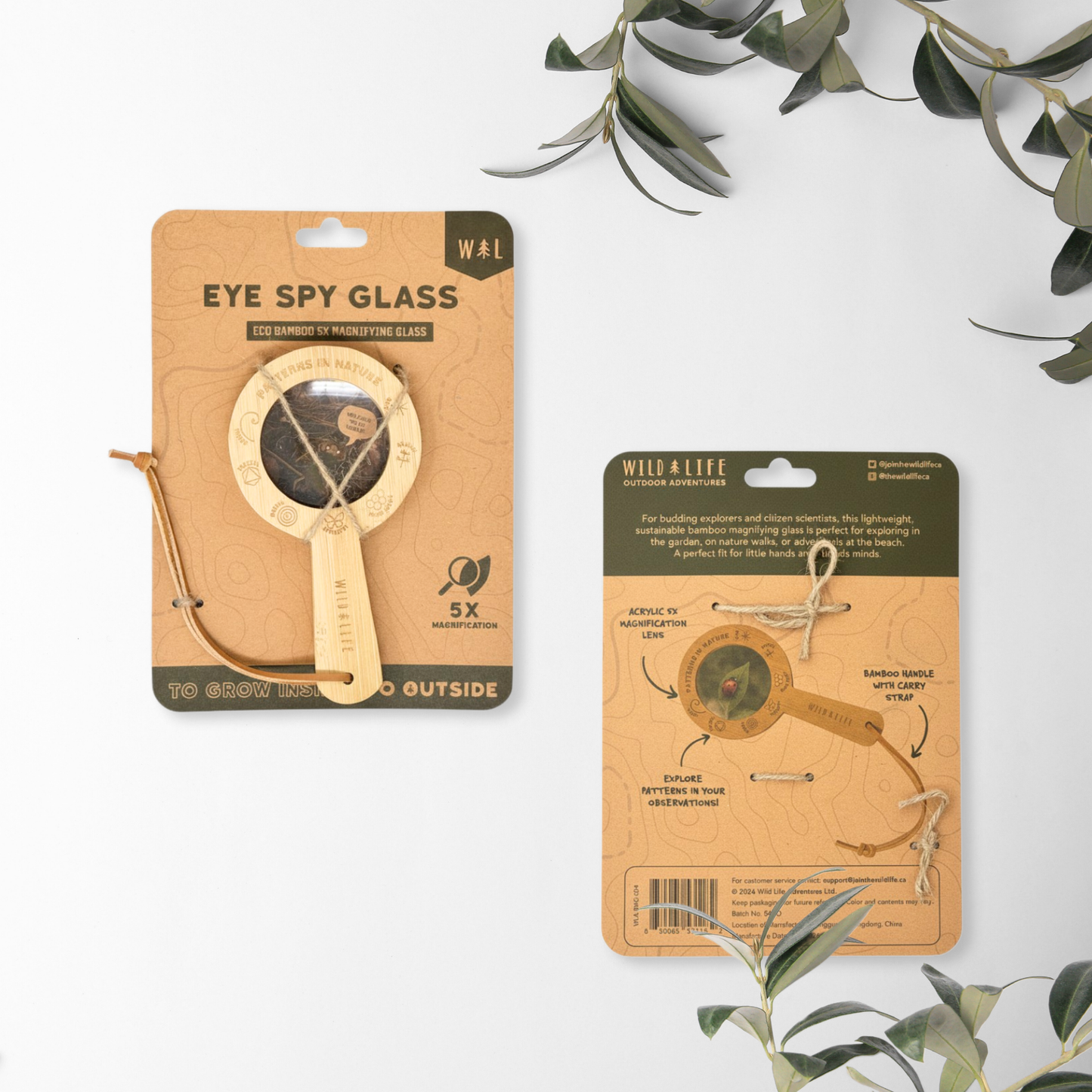 Kids Magnifying Glass – Eco Bamboo 5x Nature Tool