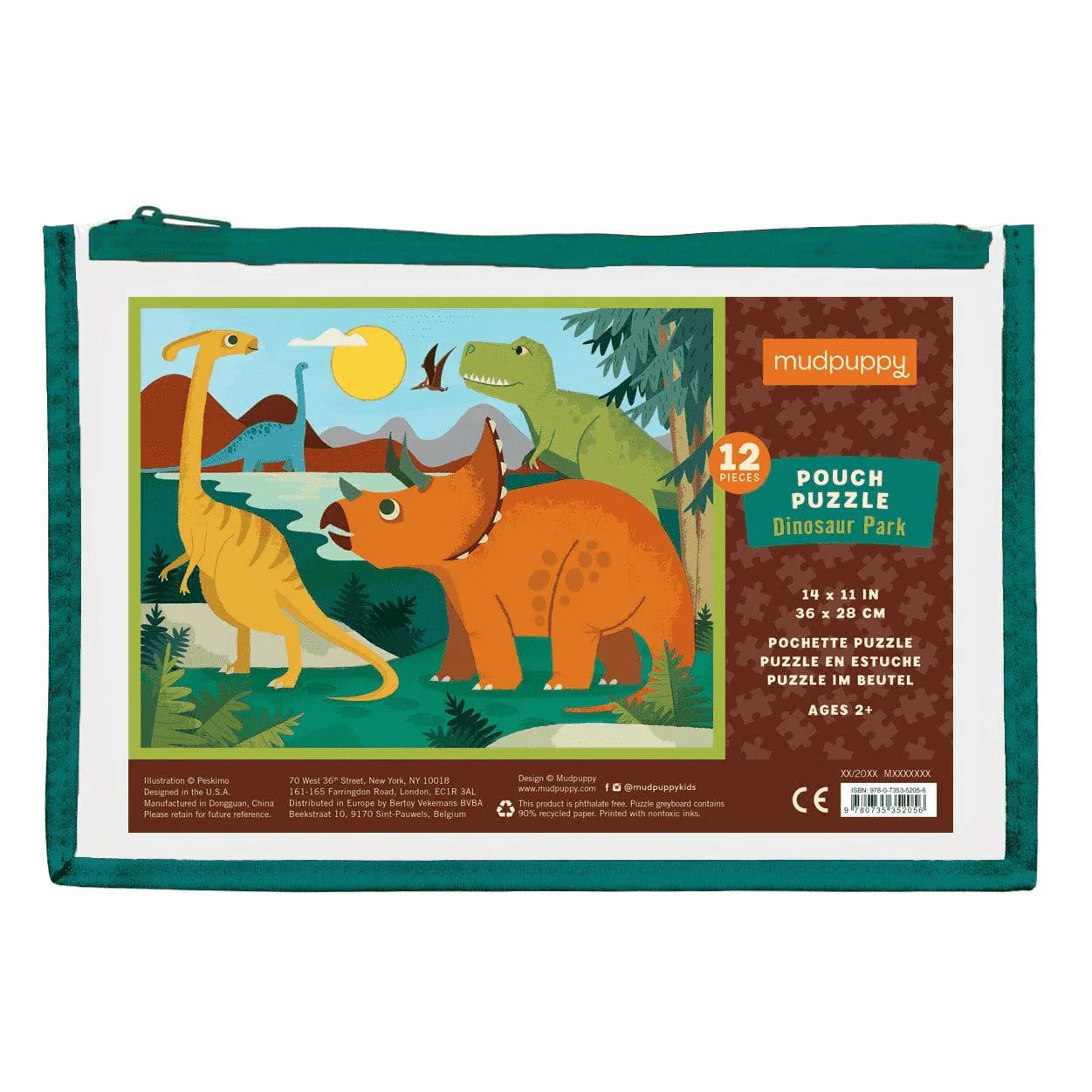Dinosaur Park Pouch Puzzle  12 piece