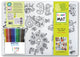 Table Top Coloring Mat, 2 pk & 12 markers, numbers alphabet