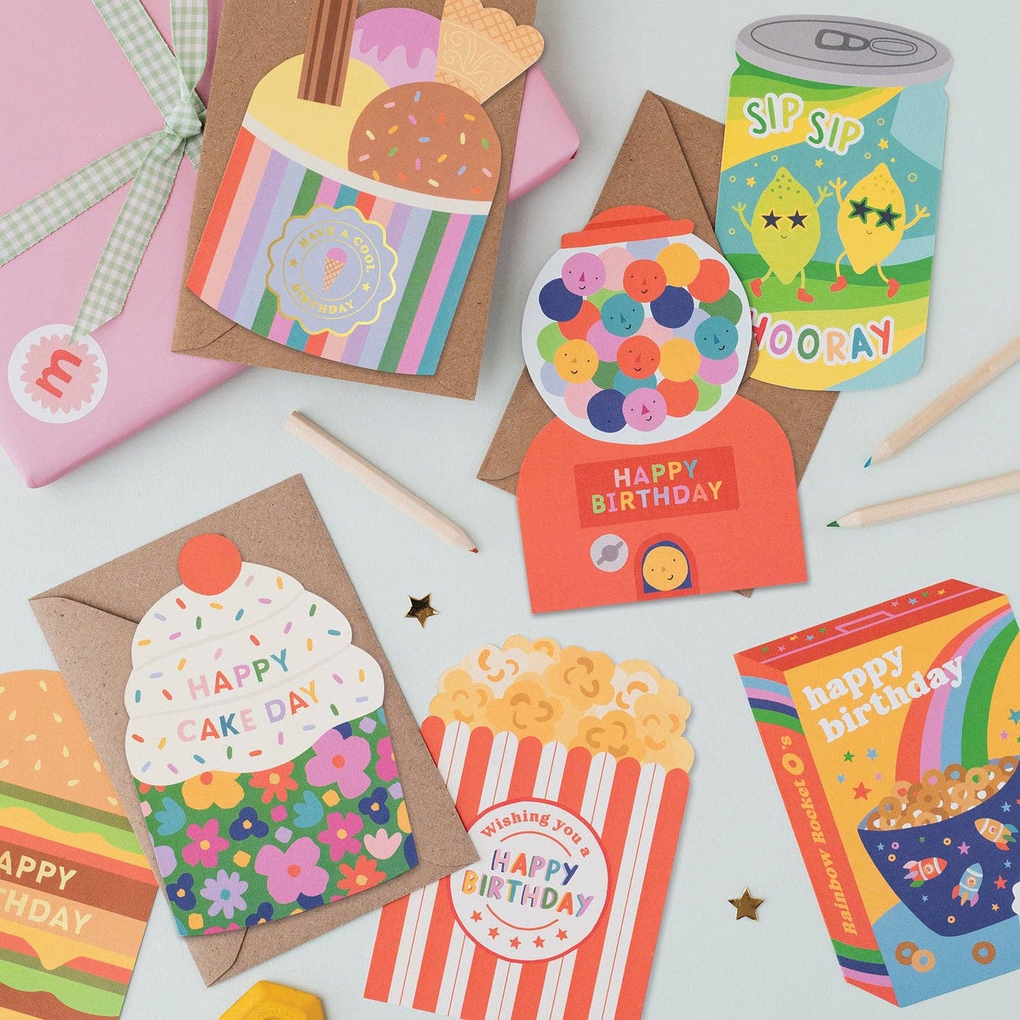 Cheeseburger Shaped Birthday Card