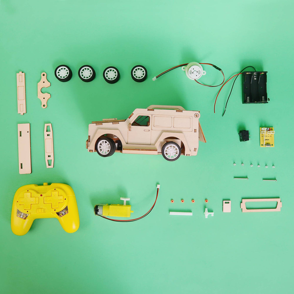 2.4 GHz Remote-Controlled SUV RC Car DIY Kit, STEM Toy