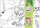 Table top coloring mat, campground