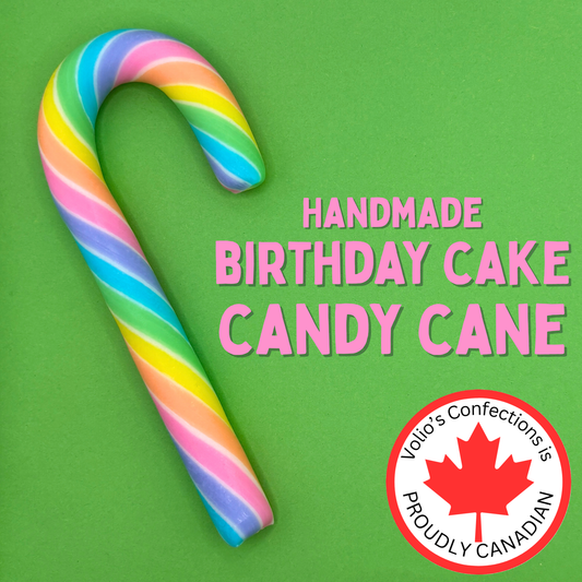 Birthday Cake Large Handmade Candy Canes