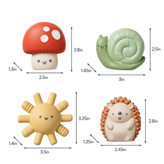 Itzy Squirt™ 4-Pack of Soft Bath Toys