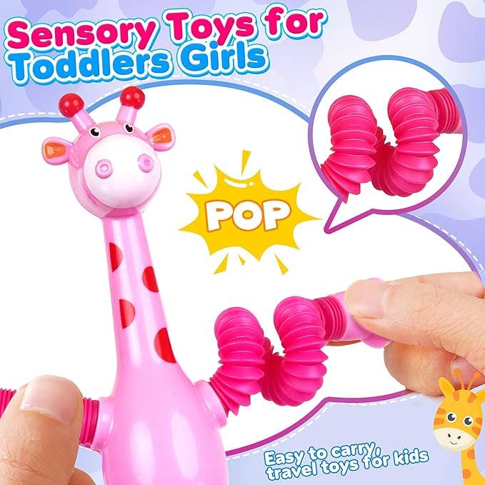 Giraffe Toy Pop Tube Fidget Toy Sensory Toy