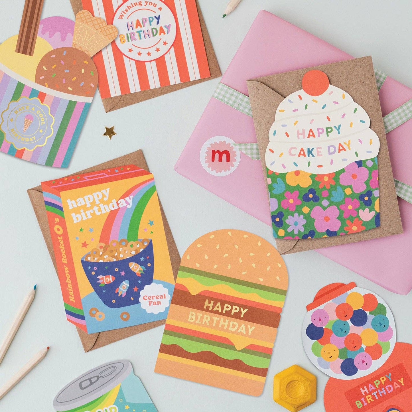 Cheeseburger Shaped Birthday Card