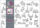 Table top coloring mat, compact size, alphabet