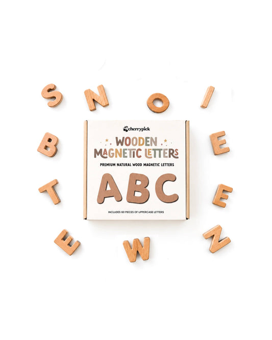 Wooden Magnetic Letters Set (60 pcs)