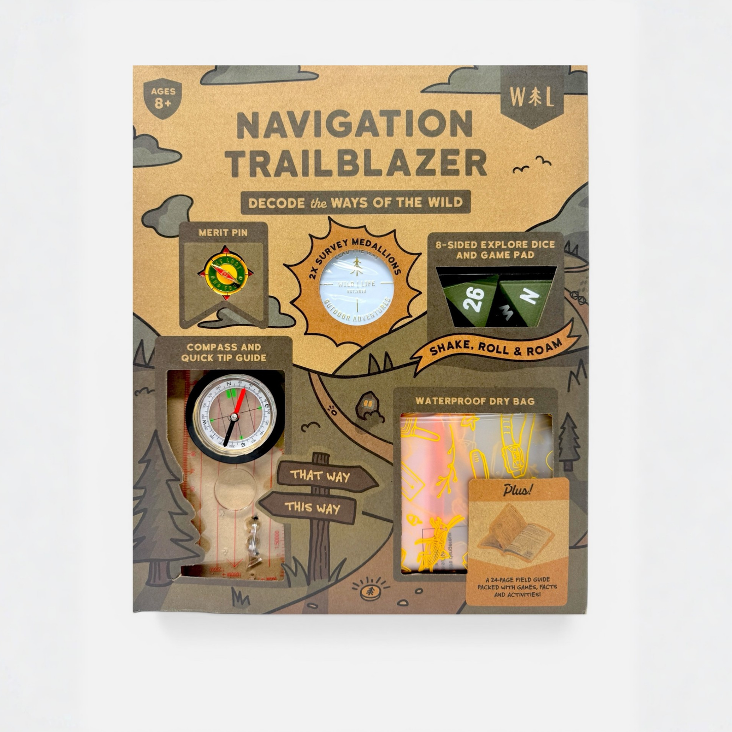 Kids Navigation Kit Compass Map Skills Adventure Set
