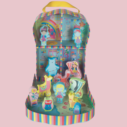Playbox with Wooden Pieces - RAINBOW FAIRY