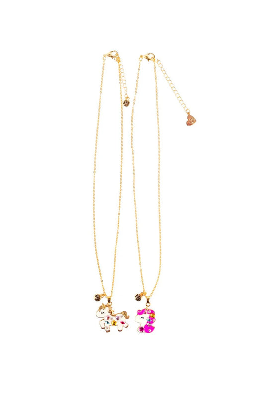 Great Pretenders - Bejewelled Unicorns Tear and Share Necklace