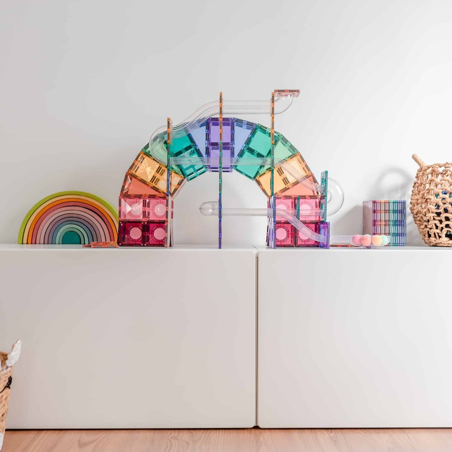 CONNETIX Pastel Ball Run Pack, 106 Pieces