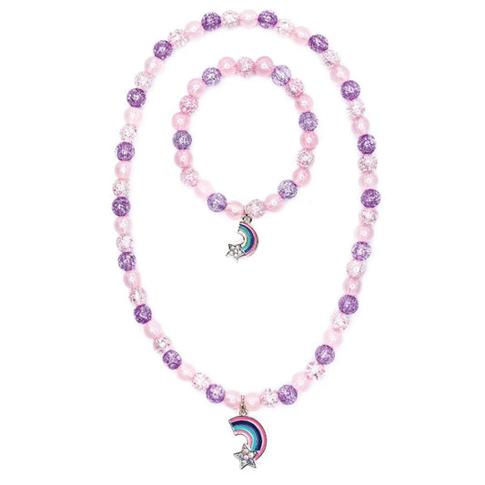 Great Pretenders - Bead Rainbow Necklace & Bracelet Set