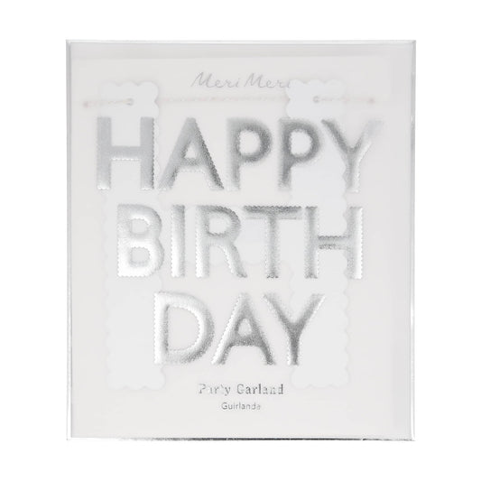 Silver Scallop Happy Birthday Garland