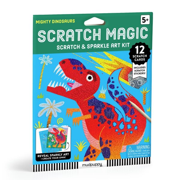 Mighty Dinosaurs Scratch Magic Scratch & Sparkle Art Kit