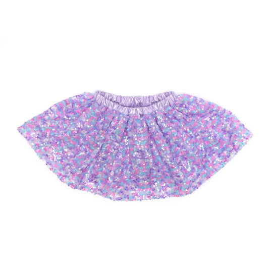 Purple Party Sequins Skirt